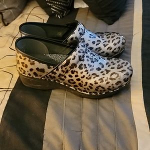 Gently worn danskos xp leopard print